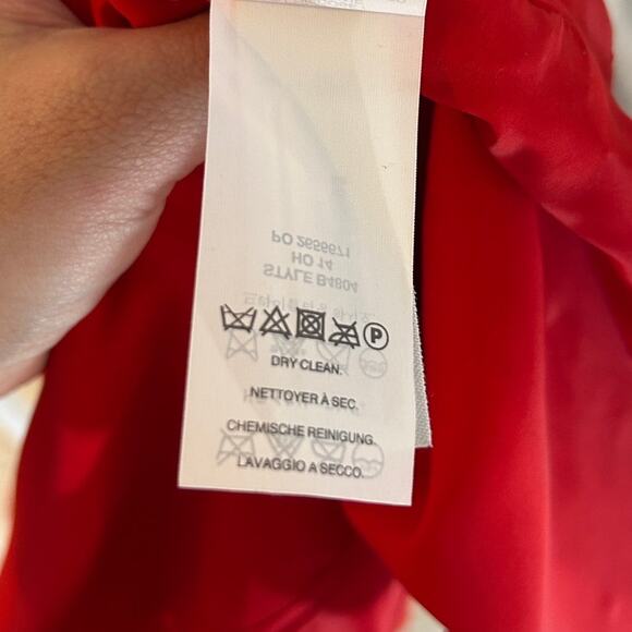 J Crew Women's Sz 00 Red Orange Lined Zipper Accent Shift Dress #0263 - Picture 8 of 13